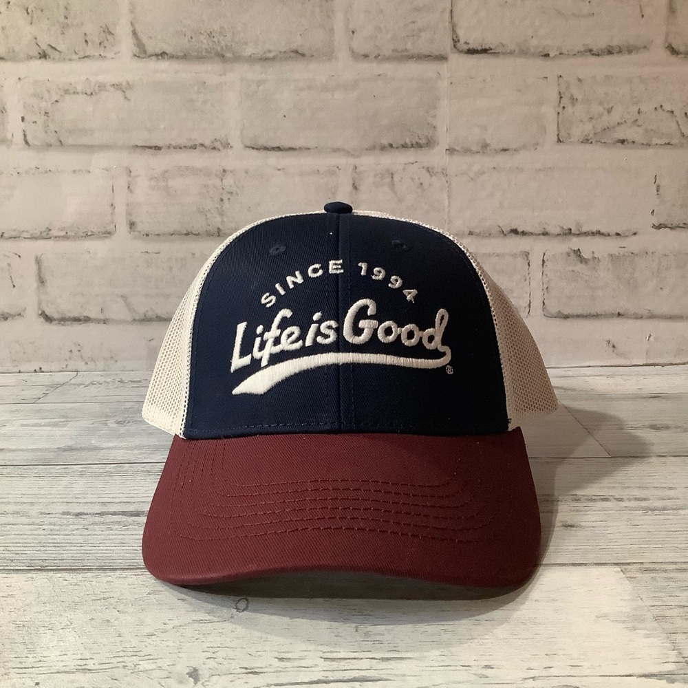 Life is Good® Ball Park Script Baseball Cap (For Women)